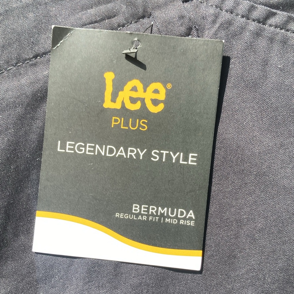 Lee black midrise Bermuda short regular fit legendary Style size 24W - Picture 4 of 17
